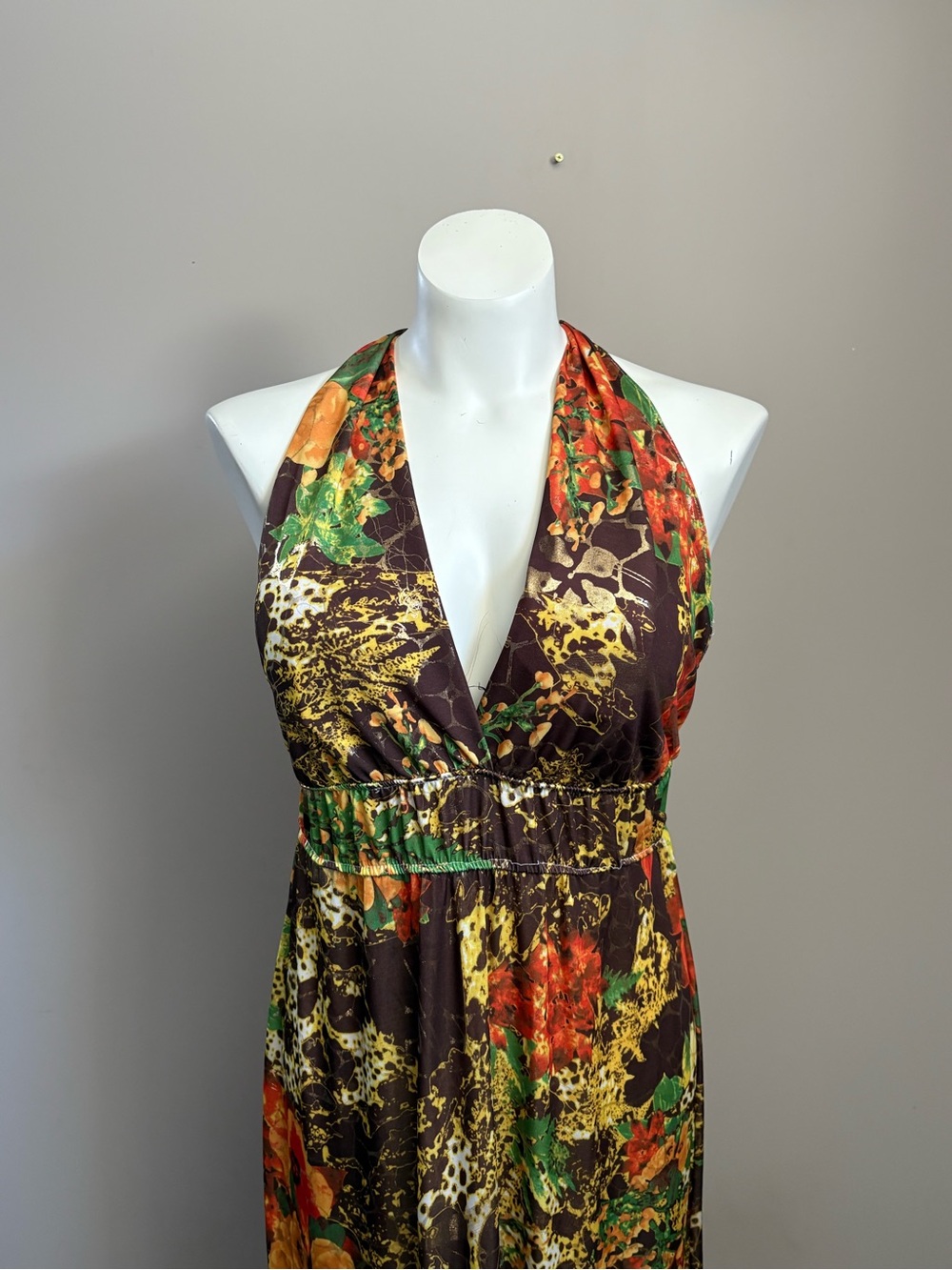 Floral Halter maxi Dress - size S - Picture 3 of 7